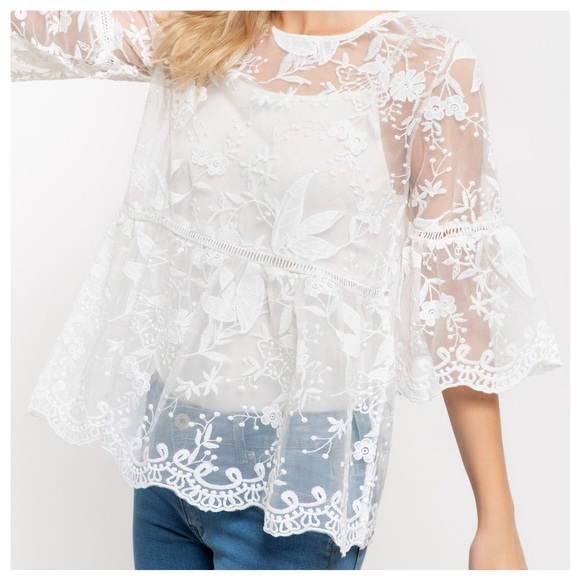 Savanna 2 Piece Fairy Lace Top - Picture 8 of 10